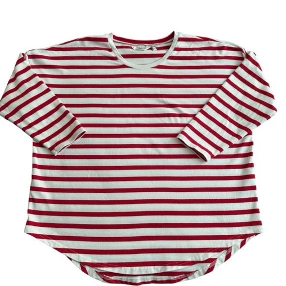 VINEYARD VINES Top Tee Women's Sz. S Shirttail hem Drop Shoulders Stretch Preppy - Picture 8 of 15